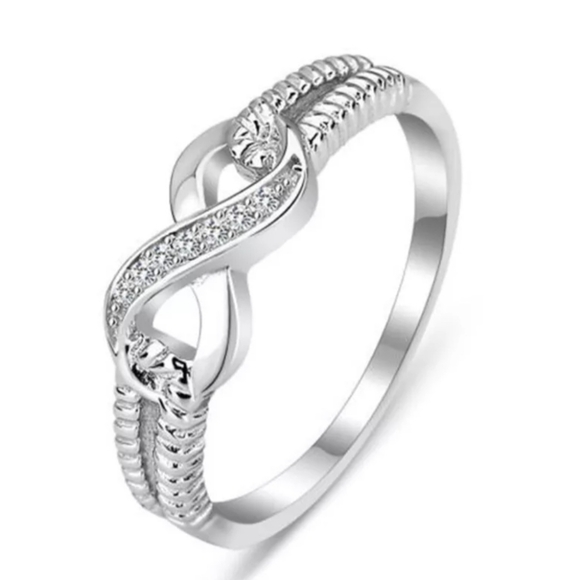 Silver Platated Infinity Ring For Women - Picture 4 of 4